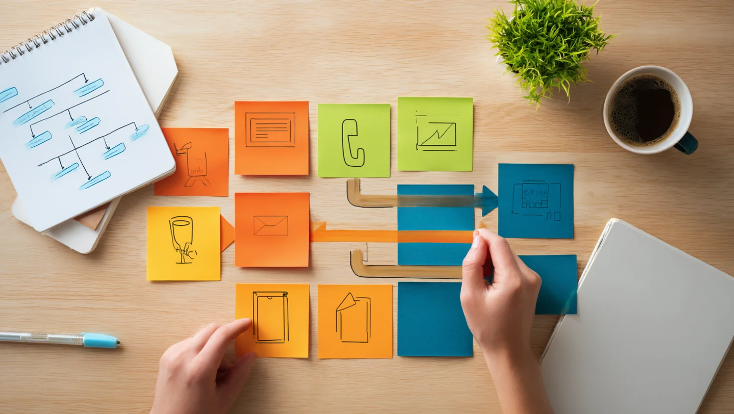 Pianificazione strategica call to action CTA funnel conversione organizzazione piccola impresa