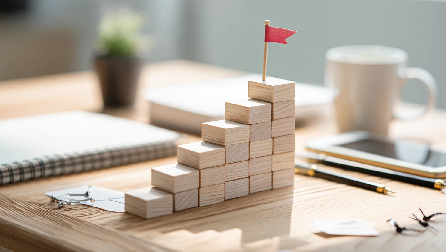 Crescita progressiva metafora ottimizzazione continua performance miglioramento piccola impresa